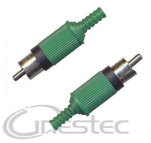 PLUG RCA VERDE COM RABICHO