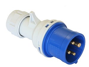 PLUGUE 32A, 4P, 9H, 220V, AZUL - PCE