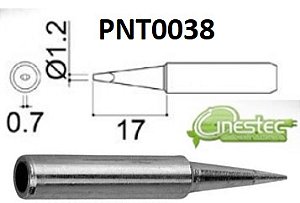 PONTA PARA ESTACAO FENDA 1,2MM - 900M-T-1,2D