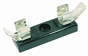 PORTA FUSIVEL BAQUELITE PARA FORNO PRETO 20A / 300V 6X30