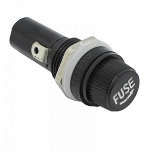 PORTA FUSIVEL COM ROSCA / PAINEL GRANDE. 6X30 ZH255 TAMPA PRETO META