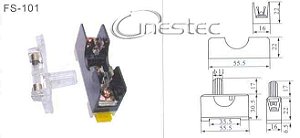 PORTA FUSIVEL GRANDE (6x30) FS-101 COM LAMPADA FUSE DE 10A