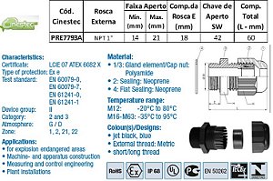 PRENSA CABO  S-TEC - PA6 EXE - NPT1  PRETO
