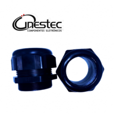 PRENSA CABO PA6 PRETO Rosca ext. PG48 - Faixa de aperto 35 a 48mm - Compr. rosca 11mm