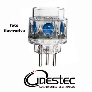 PROTETOR PORTATIL CONTRA SURTOS ELETRICOS 10A - PPS1-4K5 - 2P + T - Cristal