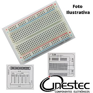 PROTOBOARD 400 FUROS COM BASE ADESIVA - 83x55x10mm