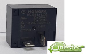 RELE  12V 250V 30A HONGFA HF 2160 1A  PARA AR CONDICIONADO