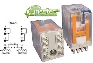 RELE 12V 10A - 2 CONTATOS REVERSIVEIS 300W TNA2RC2