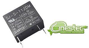 RELE 12V 5A - SANYOU SCR-S 112A - 4 TERMINAIS
