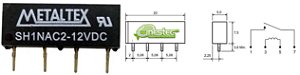 RELE REED 12V-1A  SH1NAC2 - METALTEX