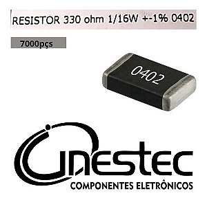 Resistor Smd 0402 - 330r 1/16w 1% - 7000 Unidades