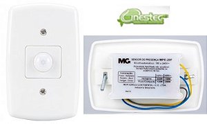 SENSOR DE PRESENCA - EMBUTIR - COM FOTOCELULA - MPE-20F