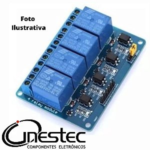 SHIELD / MODULO PARA ARDUINO 4 RELES DE 5V X 10A / 250V COM FOTOACOPLADOR