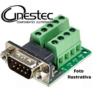 SHIELD MODULO ADAPTADOR DB9 SERIAL RS232 MACHO PARA BORNE KRE