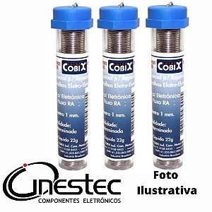 SOLDA COBIX TUBINHO 4m / 22g - RA (T2) - (Sn63 x Pb37) - 1mm