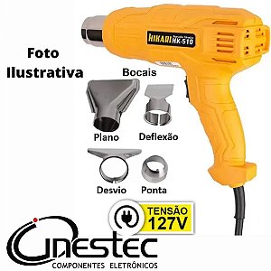 SOPRADOR / HEAT GUN / PISTOLA DE AR QUENTE HK-510 - 127V - 2000W