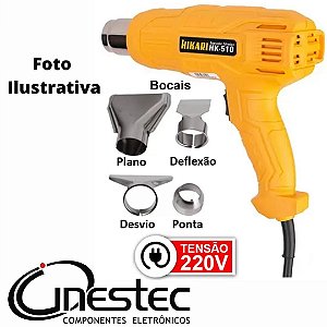 SOPRADOR / HEAT GUN / PISTOLA DE AR QUENTE HK-510 - 220V - 2000W