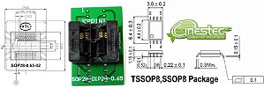 SOQUETE / ADAPTADOR PARA PROGRAMADOR DE TSSOP8 PARA DIP28