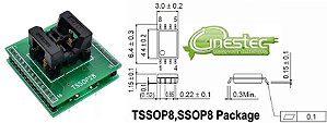 SOQUETE / ADAPTADOR PARA PROGRAMADOR DE TSSOP8 PARA DIP28