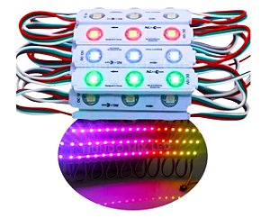 STRIP LED - MODULO / BARRA DE 3 LEDS  RGB 2811
