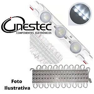 STRIP LED - MODULO / BARRA DE 3 LEDS - BRANCO FRIO - 110V