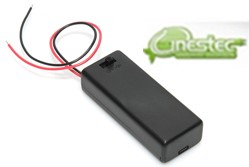 SUPORTE CAIXA P/ 2 PILHAS AAA COM CHAVE LIGA / DESLIGA PARA ARDUINO