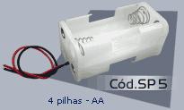 SUPORTE DE PILHA  SP5  (4 PILHAS PEQUENA)