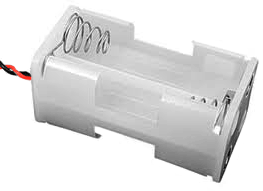 SUPORTE DE PILHAS  4 PEQUENO AA COM 2 LADOS BRANCO