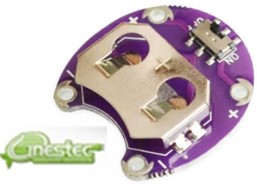 SUPORTE PARA BATERIA CR2032 - ARDUINO LILYPAD