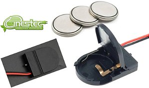 SUPORTE PARA BATERIA CR2032 COM TAMPA E CHAVE L/D