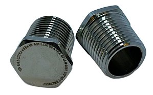 TAMPAO / BUJÃO HEX. LATÃO NIQUEL  NPT 1/2