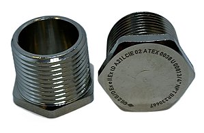 TAMPAO / BUJÃO HEX. LATÃO NIQUEL 3/4 NPT LONGO