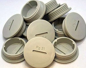 TAMPAO / PLUG REDONDO PA6 FURO PG21 CZ - 20PÇS 7215568