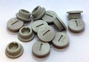 TAMPAO / PLUG REDONDO PA6 FURO PG9 CZ - 50PÇS