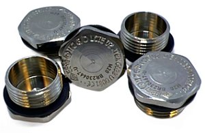 TAMPAO HEXAGONAL LATAO NIQ  M20 X 1,5 KIT COM 5PÇS C/ ORING