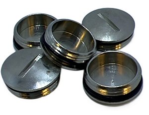 TAMPAO REDONDO - LATAO NIQ PG16 - COM ORING - KIT 5PÇS