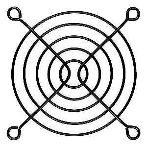 TELA / GRELHA METAL. 80 X 80mm PRETO