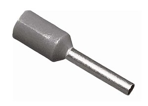 TERMINAL / PINO PRE ISOL. TUBULAR ILHOS CINZA CADA 10PCS E7510 0,75mm
