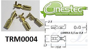 TERMINAL FASTON FEMEA 4,8MM SEM TRAVA COM JANELA  A DEZENA