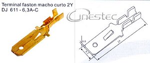 TERMINAL FASTON MACHO 6,3 x 0,8mm - DJ-611-6,3A