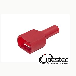 TERMINAL FASTON MACHO ISOLADO - 6,3 mm VERMELHO