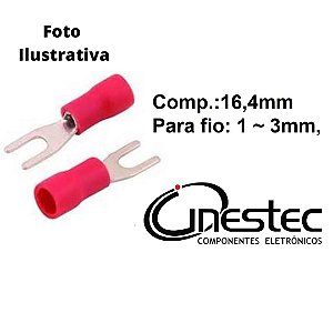 TERMINAL FORQUILHA / GARFO ISOLADO VERMELHO CADA