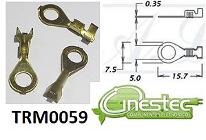 TERMINAL OLHAL PARA CABO 0,2 A 1,0MM / FURO 5,0MM