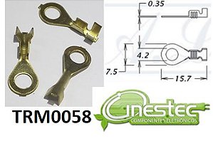 TERMINAL OLHAL PARA CABO 0,5 A 1,5mm / FURO 4,0mm
