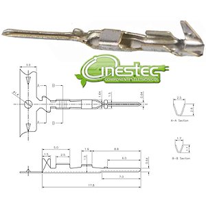 TERMINAL PARA MODU MACHO - KIT COM 10PCS