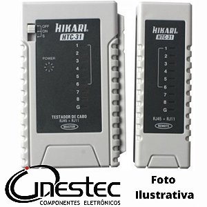 TESTADOR DE CABO LAN RJ45 / RJ11 HTC-31