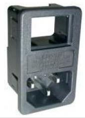 TOMADA DE FORCA TRIPOLAR COM FUSIVEL E JANELA PARA CHAVE  AS-03