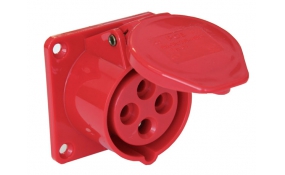 TOMADA EMBUTIR 16A, 4P, 6H, 400V, IP44 - PCE