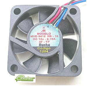 VENT. COOLER 12V 40 X 40MM X 10MM  3 FIOS CONECTOR