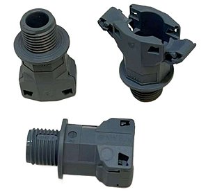 CONECTOR TERMINACAO RETA PG7 CINZA P/ CORRUGADO NW8,5 PA6